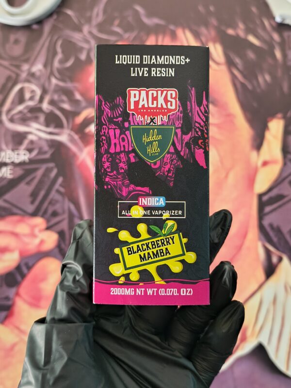 PACKS X HIDDEN HILLS BLACKBERRY MAMBA (INDICA) 2gr