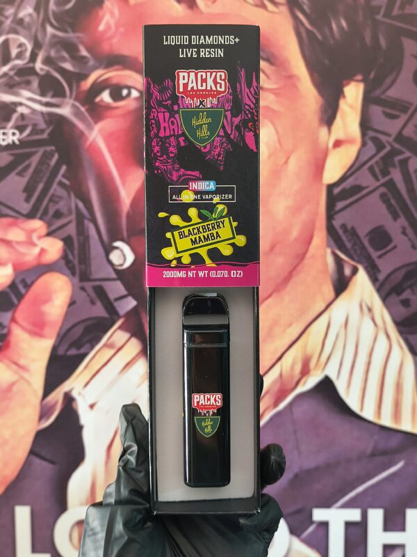 PACKS X HIDDEN HILLS BLACKBERRY MAMBA (INDICA) 2gr