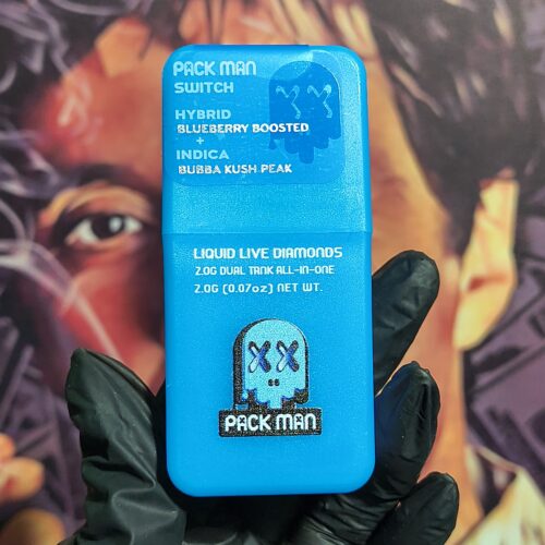 PACK MAN SWITCH BLUEBERRY BOOSTED & BUBBA KUSH PEAK (HYBRID & INDICA) 2gr