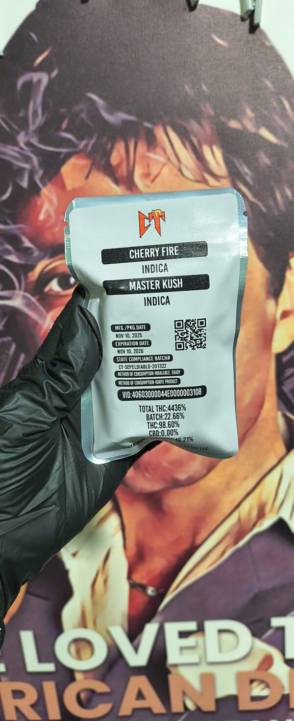 CT CHERRY FIRE & MASTER KUSH (INDICA & INDICA) 3gr
