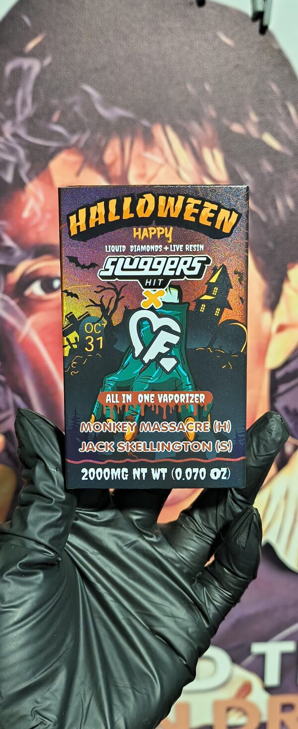 Monkey masacre & Jack Skellington 1 SLUGGERS X HALLOWEEN MONKEY MASSACRE & JACK SKELLINGTON (HYBRID & SATIVA) 2gr