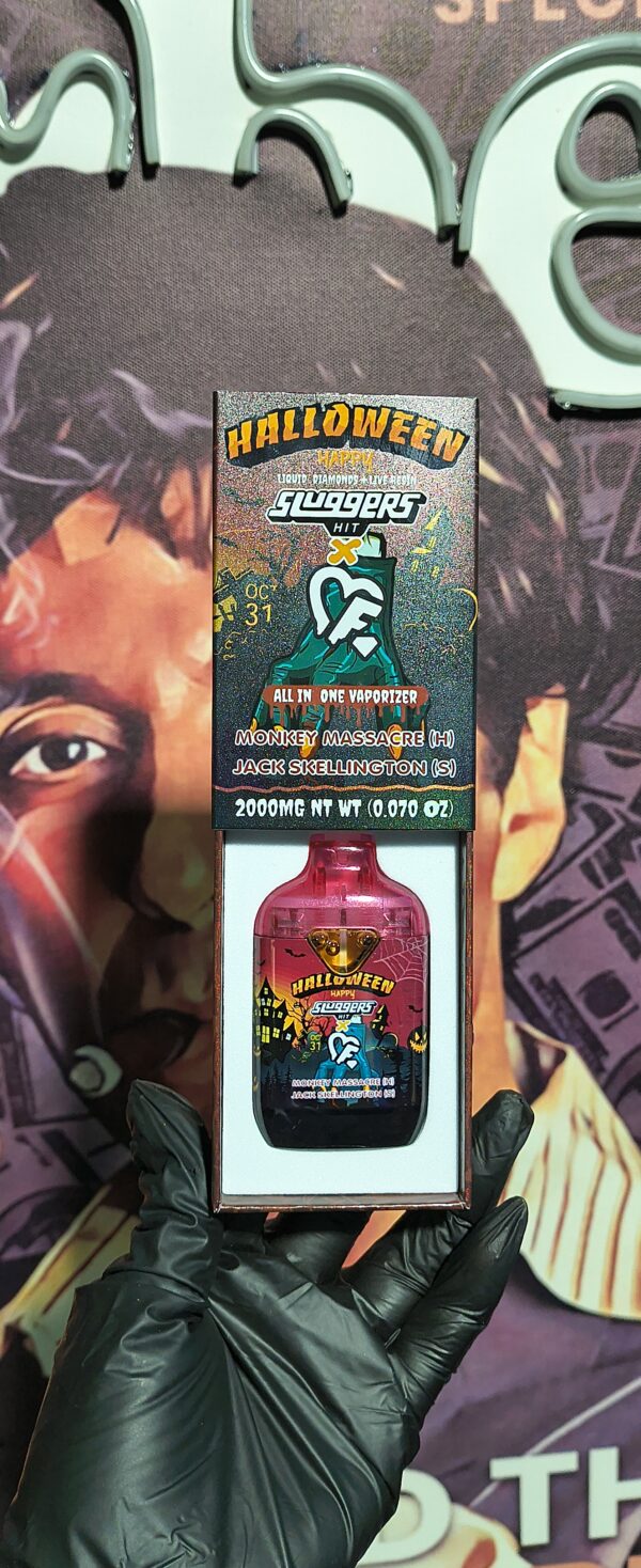 Monkey masacre & Jack Skellington 3 SLUGGERS X HALLOWEEN MONKEY MASSACRE & JACK SKELLINGTON (HYBRID & SATIVA) 2gr
