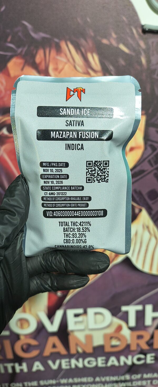 CT SANDIA ICE & MAZAPAN FUSION (SATIVA & INDICA) 3gr