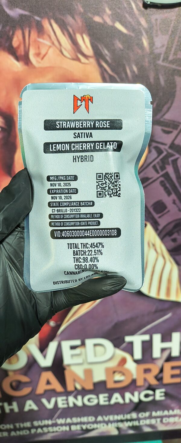 STRAWBERRY ROSE & LEMON CHERRY GELATO 2 CT STRAWBERRY ROSE & LEMON CHERRY GELATO (SATIVA & HYBRID) 3gr