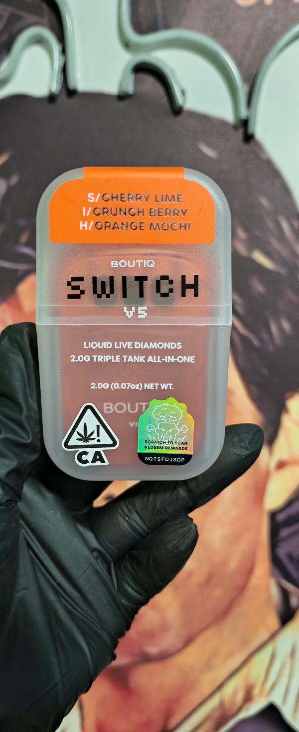 BOUTIQ SWITCH V3 CHERRY LIME, CRUNCH BERRY & ORANGE MOCHI (SATIVA, INDICA & HYBRID) 2gr