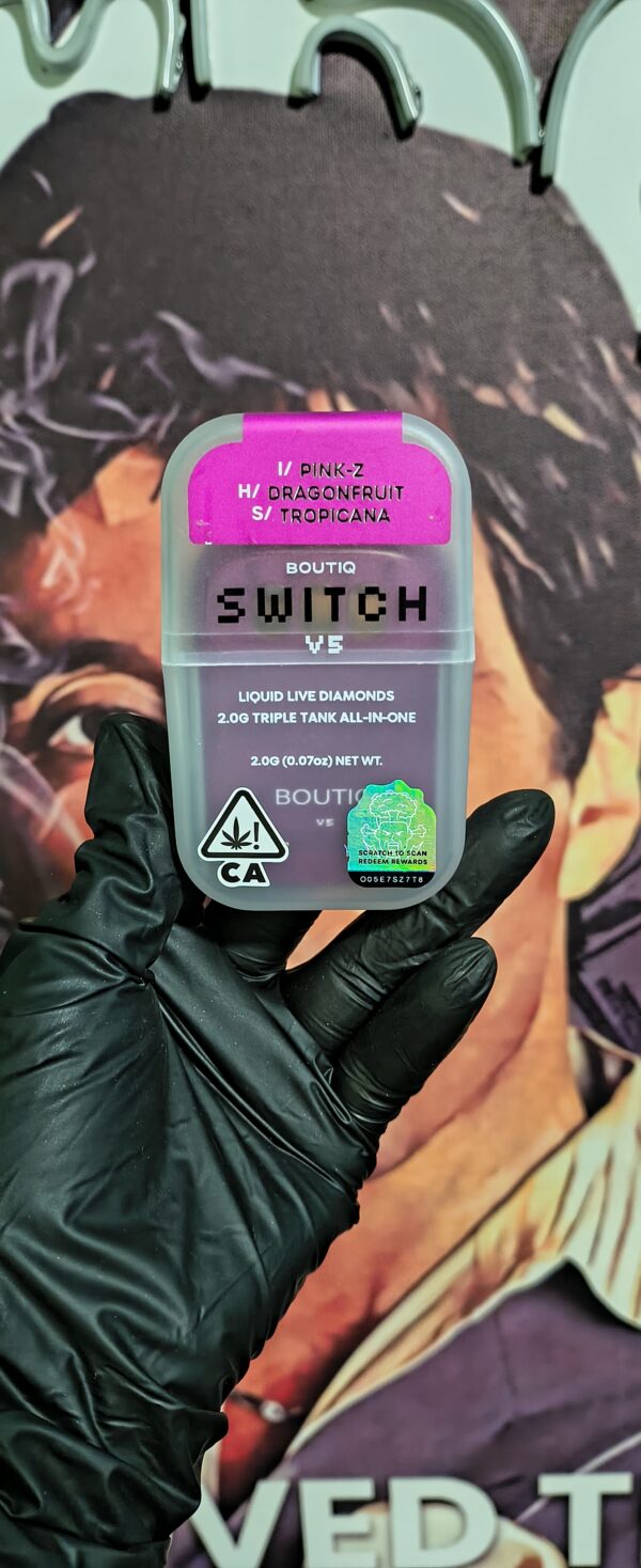 BOUTIQ SWITCH V2 PINK-Z, ORAGONFRUIT & TROPICANA (INDICA, HYBRID & SATIVA) 2gr