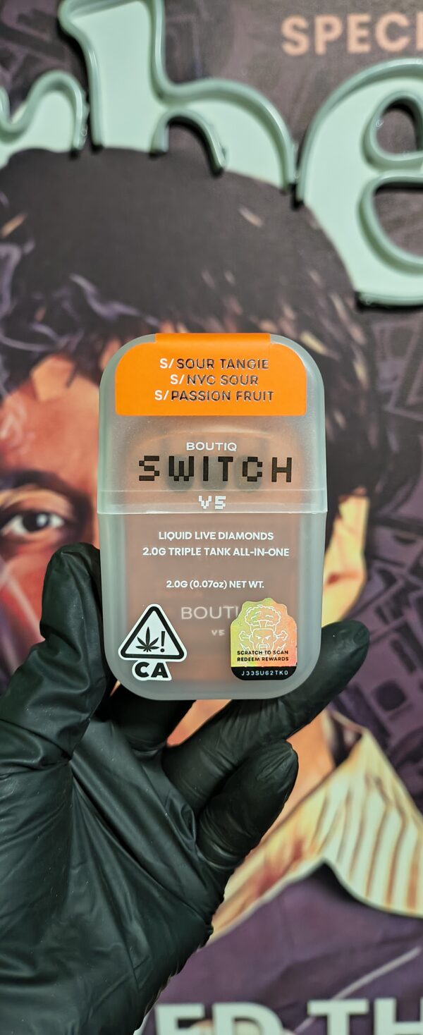 BOUTIQ SWITCH V2 SOUR TANGIE, NYC SOUR & PASSION FRUIT (SATIVA, SATIVA& SATIVA) 2gr