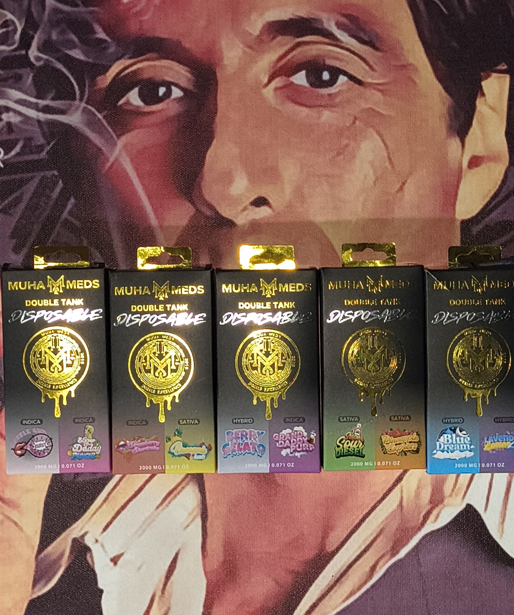 MUHA MEDS DUAL V2 BERRY GELATO & GRAND DADDY PURP (HYBRID & INDICA) 2gr