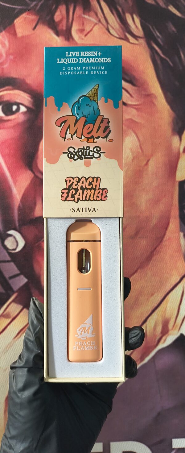 PEACH FLAMBE 3 MELT EXOTICS PEACH FLAMBE (SATIVA) 2gr