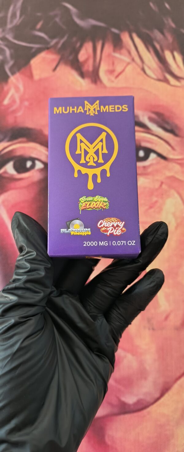 MUHA MEDS TRIPLE GREEN APPLE ELIXIR & PLATINUM PINEAPPLE & CHERRY PIE (INDICA & SATIVA & HYBRID) 2gr