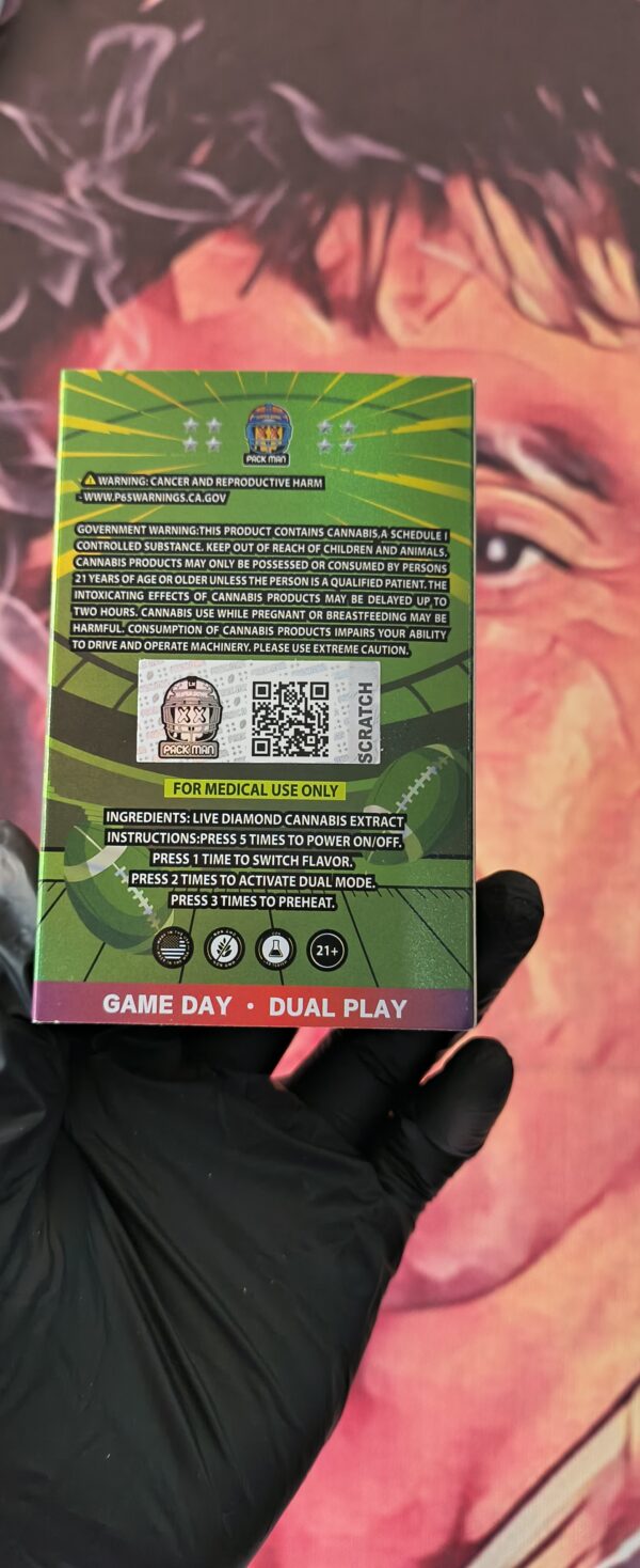 PACK MAN NFL GAMEDAY GMO & KICROFF KREAM (INDICA & INDICA) 2gr