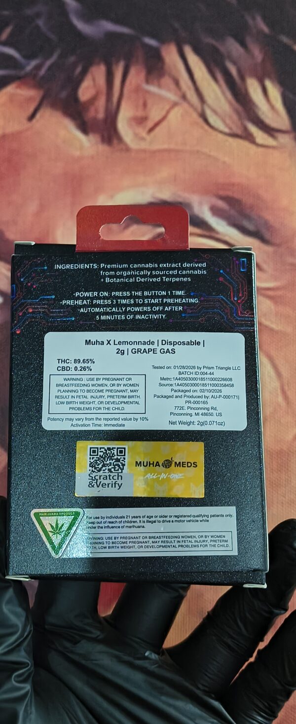 GRAPE GAS 2 MUHA MEDS GALLETA GRAPE GAS (INDICA) 2gr