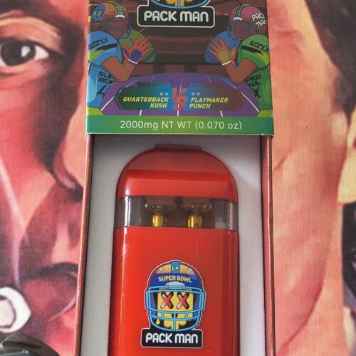 PACK MAN NFL QUARTERBACK KUSH & PLAYMAKER PUNCH (SATIVA & INDICA) 2gr