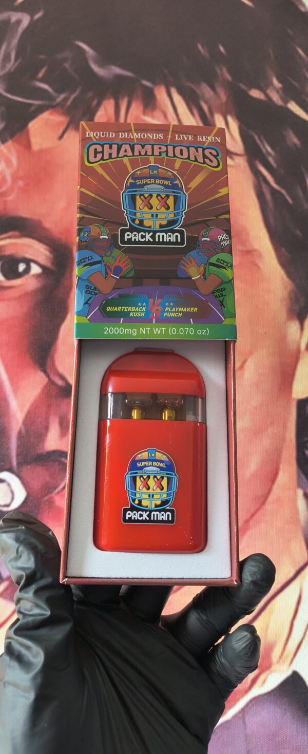 PACK MAN NFL QUARTERBACK KUSH & PLAYMAKER PUNCH (SATIVA & INDICA) 2gr